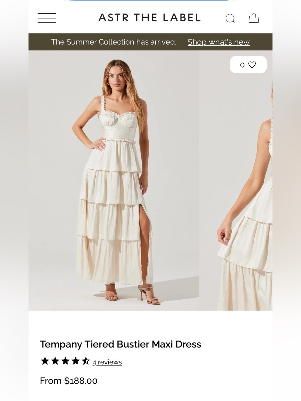 Astr the label - Tempany Tiered Bustier Maxi Dress